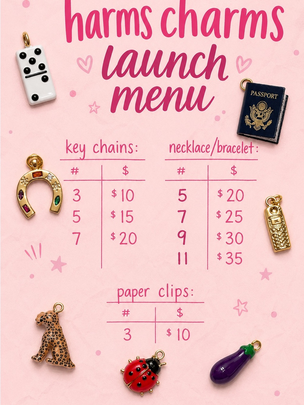 Charm menu